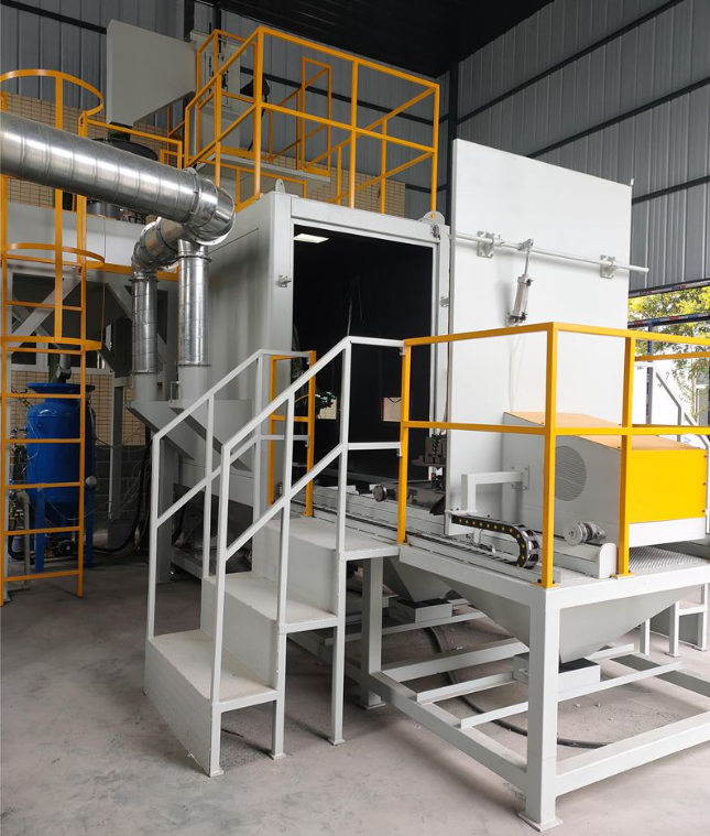 朝阳全自动喷砂机 实现无人化高效生产